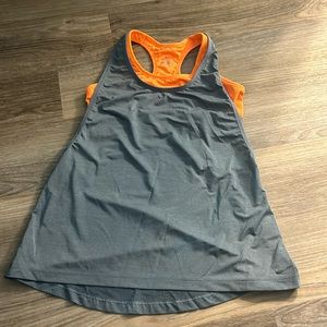 Grey and orange Nike workout top